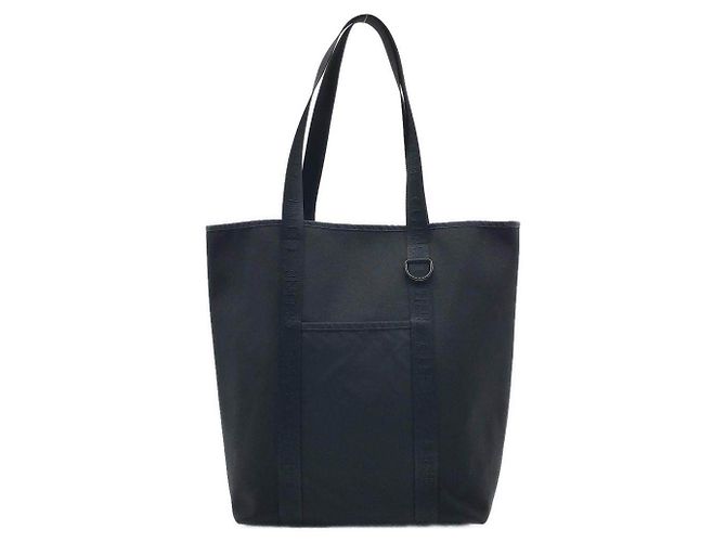 Céline Celine Trekking Vertical Cabas Nylon Shoulder Bag Black