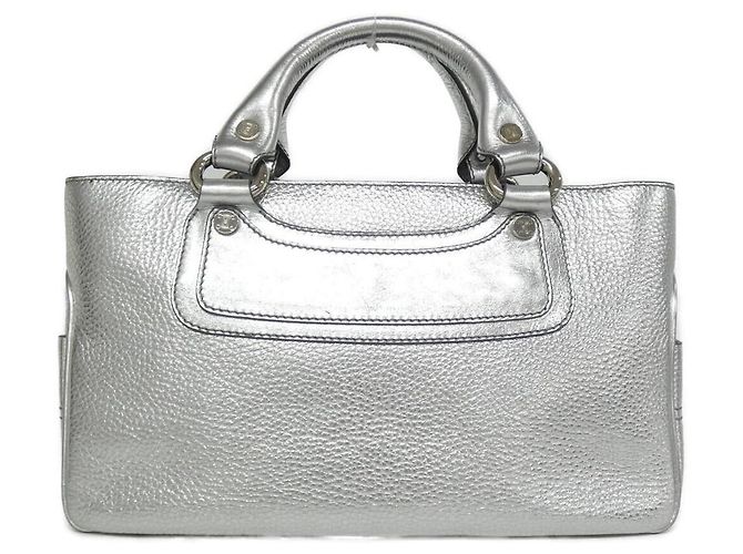 Céline Celine Boogie Handtasche aus Metallic-Leder Silber