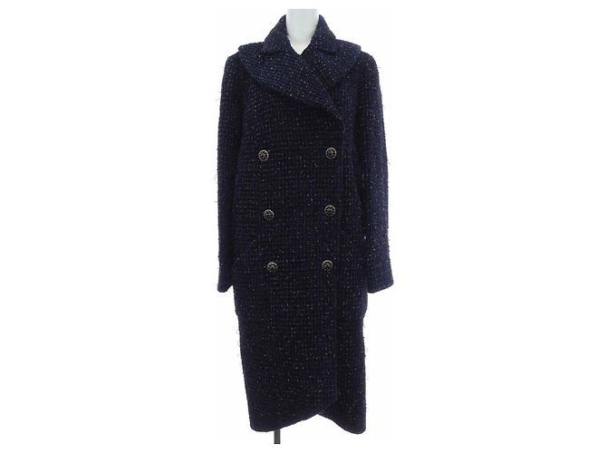 Chanel P61843V45471 Coat Blue Navy blue