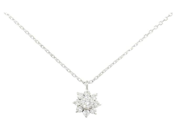 Autre Marque Collana in platino e diamanti Argento