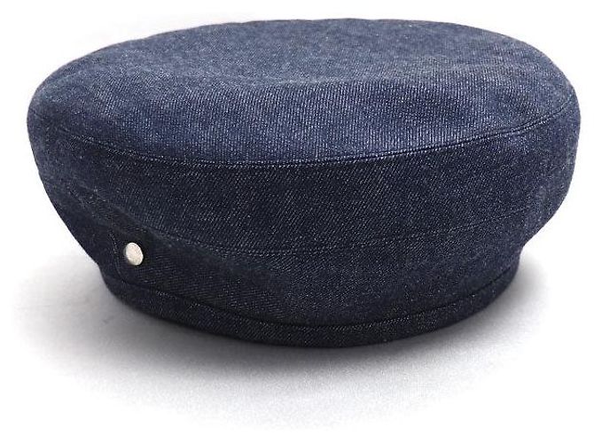 Hermès Barett aus Denim, Baumwolle und Polyester 57 Blau