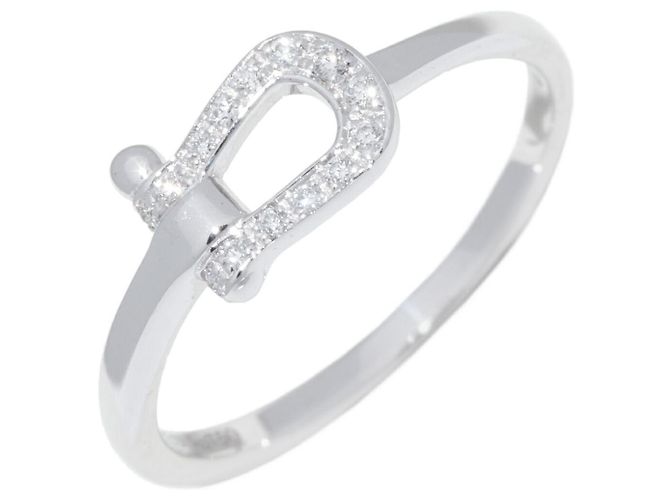 Autre Marque Fred Force 10 Au750 Ring aus Weißgold und Diamanten Größe 7 Silber