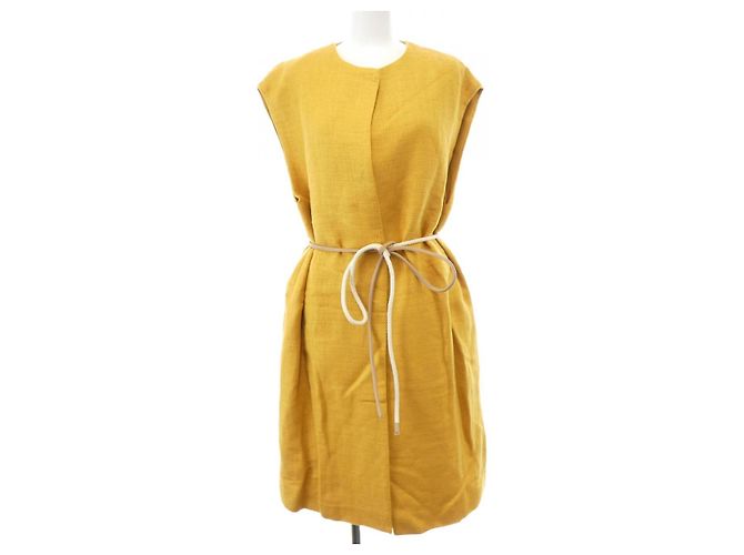 Max Mara STUDIO Chaleco largo Amarillo