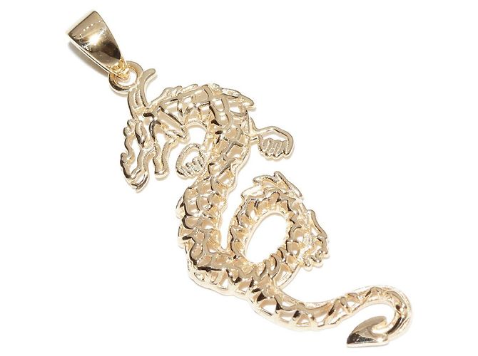 Autre Marque Pendente Drago Au750 D'oro