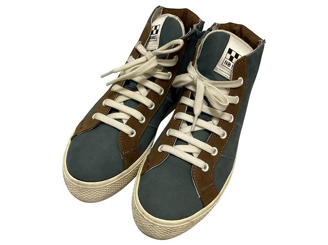 Autre Marque NO NAME SHAKE MID CUT Nubuk-Sneaker Braun Weiß Blau