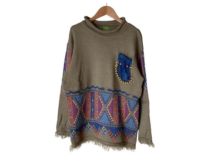Autre Marque Olleborebla Alberobello Strickpullover Grün Khaki