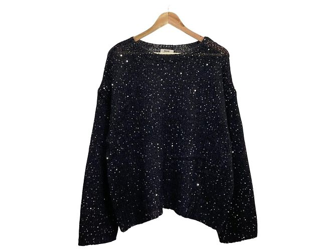 Autre Marque JOURNAL STANDARD L'ESSAGE Mohair MIX Sequin Pullover Knit Brown