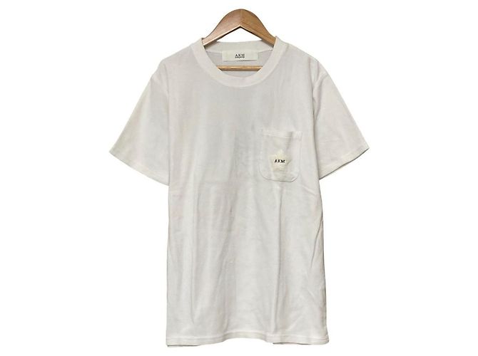 Autre Marque Camiseta con bolsillo AKM Camiseta de algodón Blanco