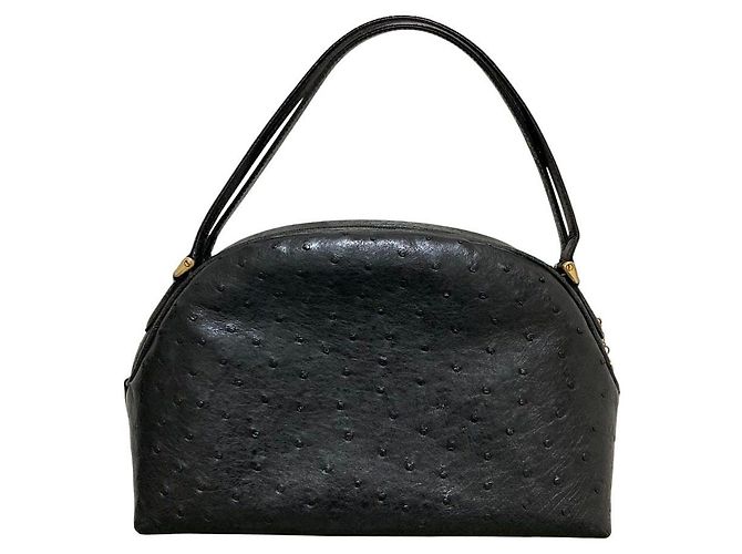 Autre Marque Borsa in pelle di struzzo NICO MARTELLI Nero