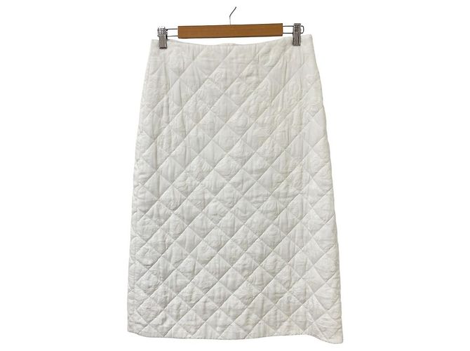Falda acolchada de jacquard Jil Sander Blanco