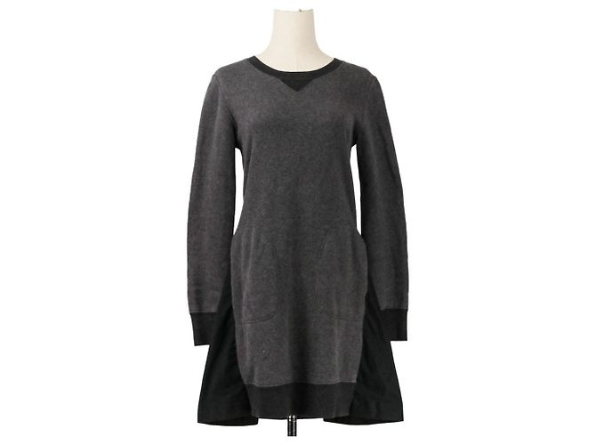 Sacai Back Flare Docking Sweatshirt Nero