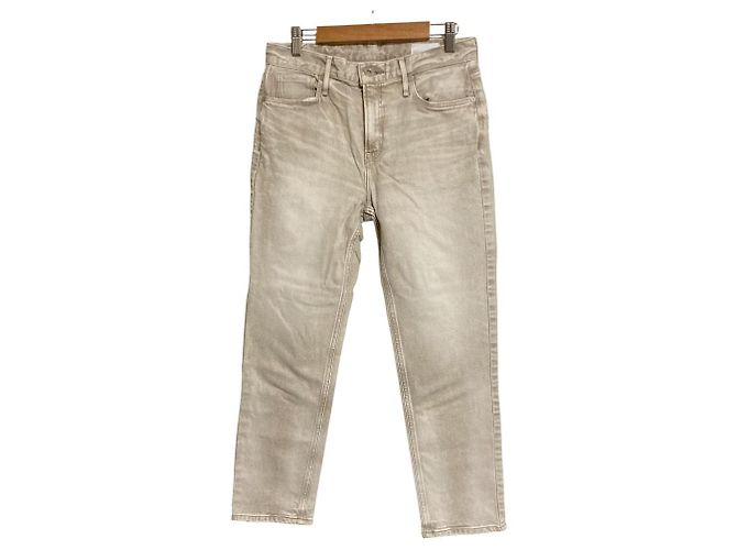 Autre Marque upper hights Pantaloni in Denim THE MUSE MARBLE Marrone Grigio
