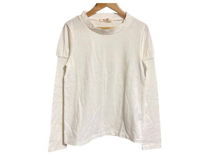 Autre Marque T-shirt a collo alto a maniche lunghe con maniche sovrapposte Ph Blue Bianco
