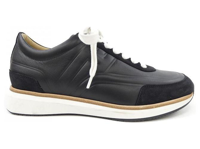 Hermès Easy Sneakers aus schwarzem Leder