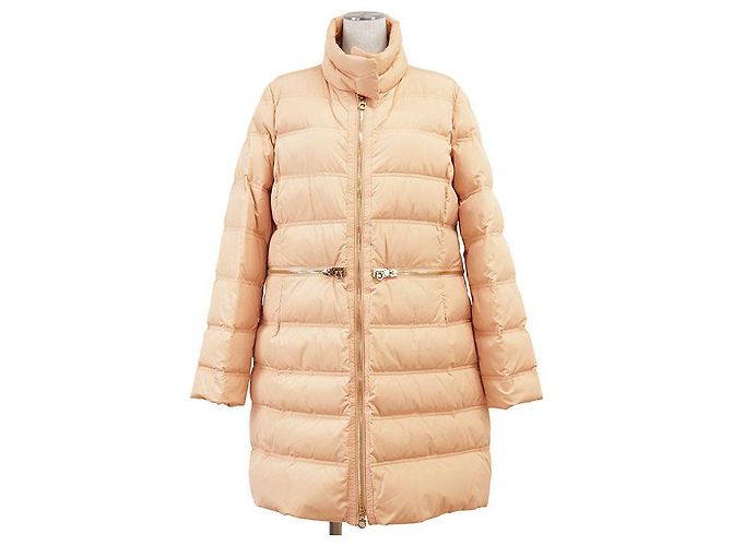 Abrigo de plumón de nailon Salvatore Ferragamo Rosa Beige