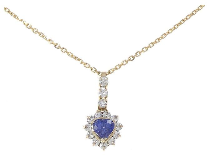 Autre Marque Collana Au750 Zaffiro e Diamante D'oro
