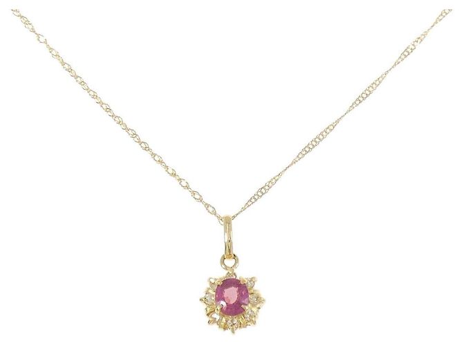 Autre Marque Collana Au750 Rubini e Diamanti D'oro