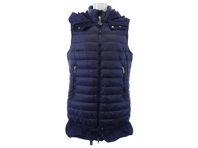 Moncler AMARANTE Down Vest Blue Navy blue