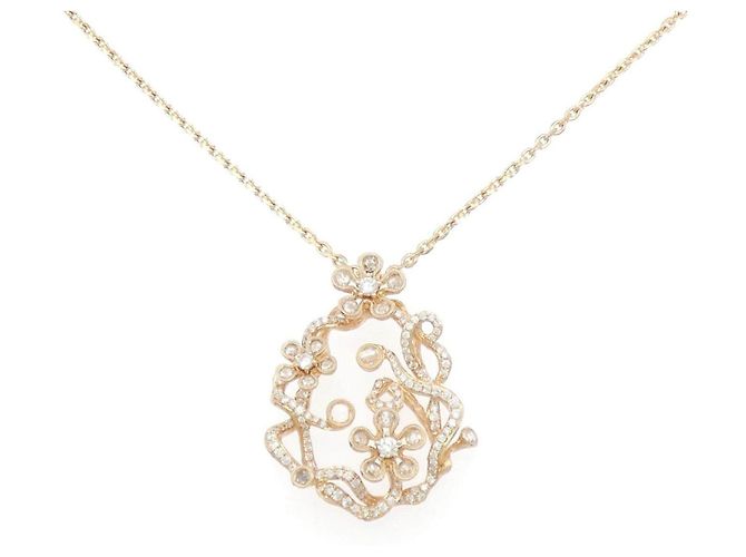 Autre Marque Collana in oro rosa Au750 e diamanti D'oro