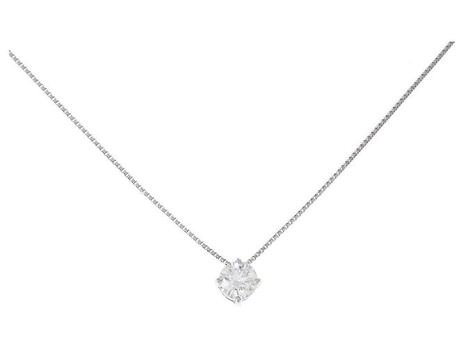 Autre Marque Diamantenhalskette Pt900 Pt850 Silber