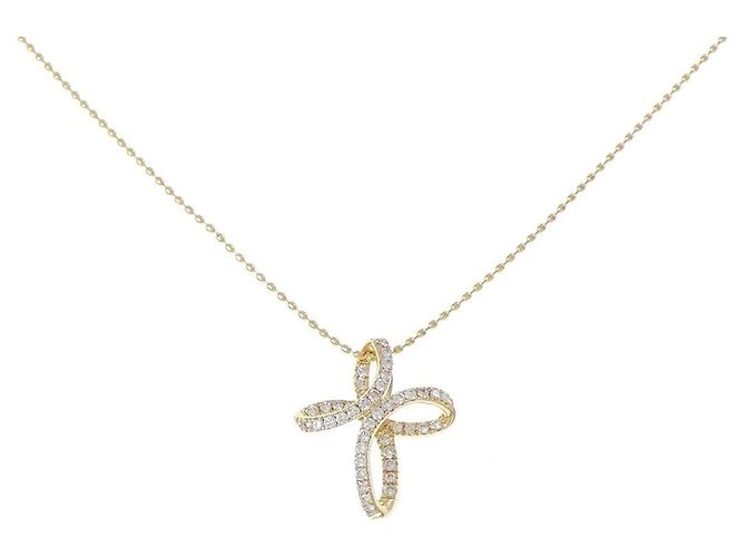 Autre Marque Collana GSTB Au750 Diamante D'oro