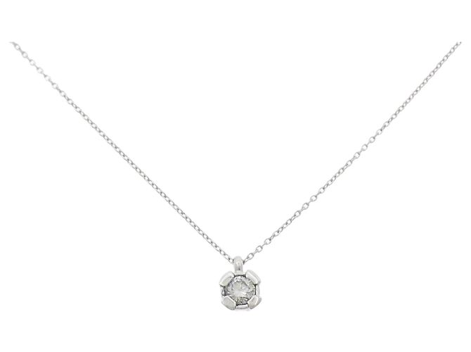 Autre Marque Colar de Diamantes PT900 PT850 Prata