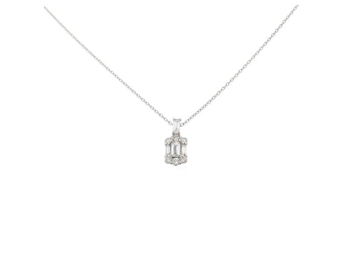 Autre Marque Collana di diamanti Pt900 Pt850 Argento