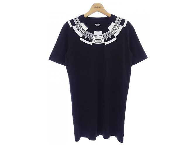 Vestido Cut Hermès Preto e Branco