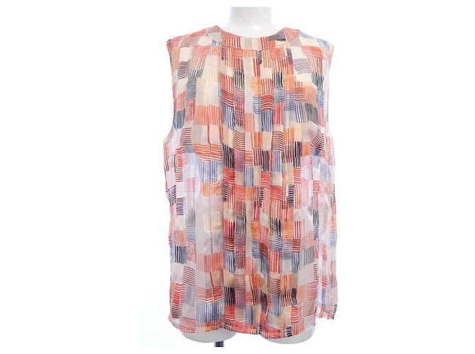 Top de seda Chanel naranja