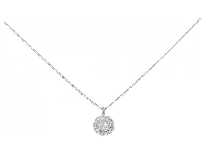 Autre Marque Collana in platino e diamanti Argento