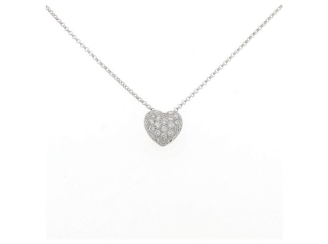 Autre Marque Collar de diamantes Au750 Plata