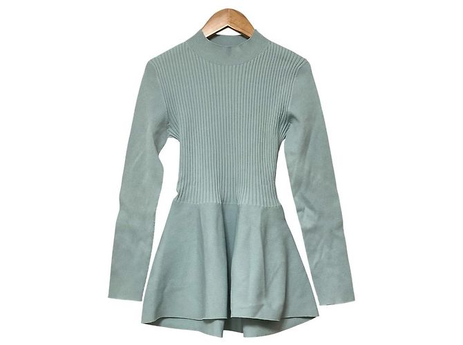 Autre Marque PLST Wholegarment Peplum Pullover Grün