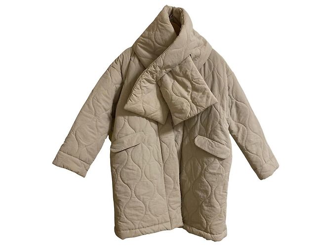 Autre Marque Abrigo acolchado sin cuello SUN VALLEY Beige