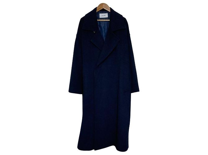 Autre Marque Abrigo largo de lana Style Deli LUXE Azul Azul marino