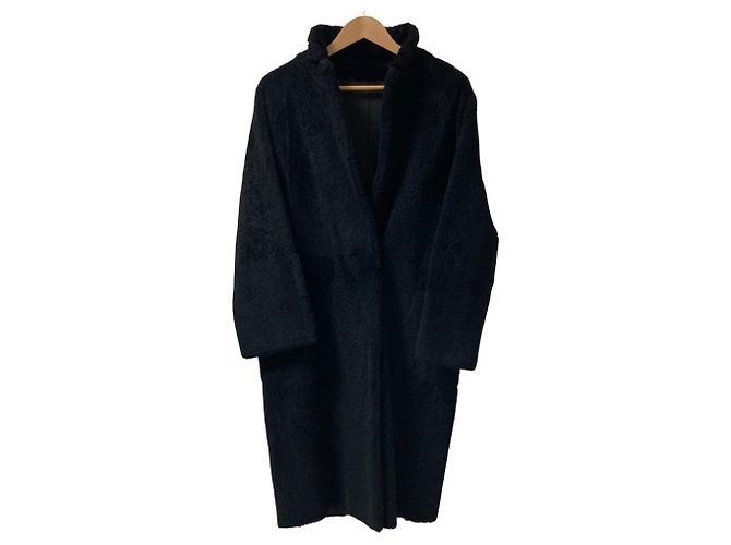 Autre Marque SWINSWING Lammfellmantel Schwarz