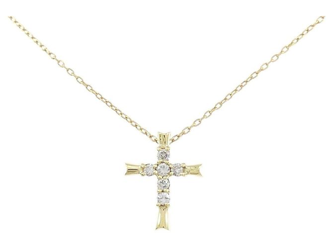 Autre Marque Collana Croce Diamanti Au750 D'oro