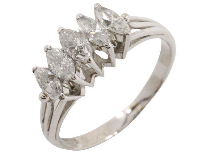 Autre Marque Anello in platino Pt850 e diamanti Argento