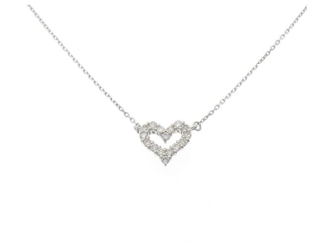 Autre Marque Collier en platine et diamants Argenté