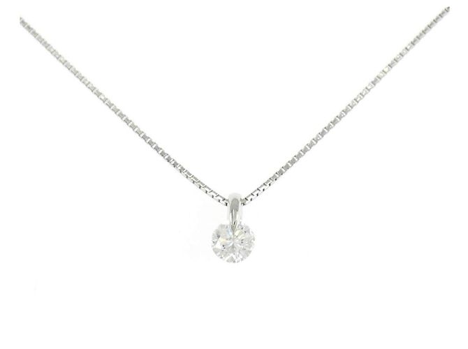 Autre Marque Collar de Pt900 y diamantes Plata