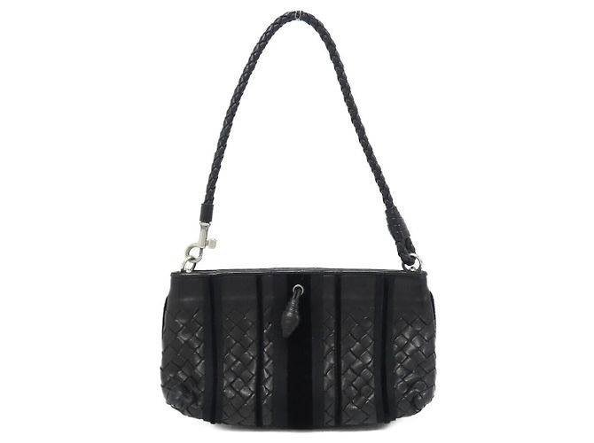 Borsa a tracolla in pelle Bottega Veneta Nero