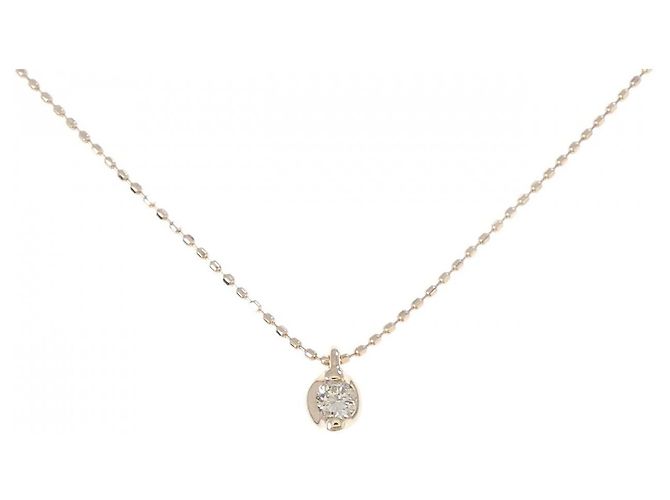 Autre Marque K10 Pink Gold Diamond Halskette
