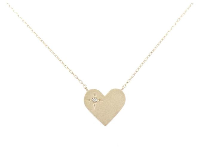 Autre Marque Collar de oro amarillo K10 y diamantes Dorado