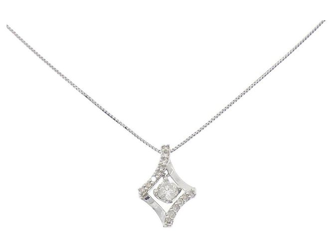 Autre Marque Collar de diamantes Pt900/Pt850 Plata