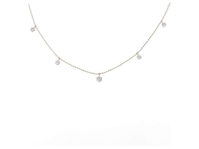 Autre Marque Collar de diamantes Au750 Dorado
