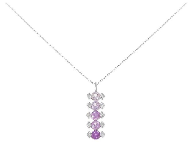 Autre Marque Collana in platino e zaffiro Pt900 Argento