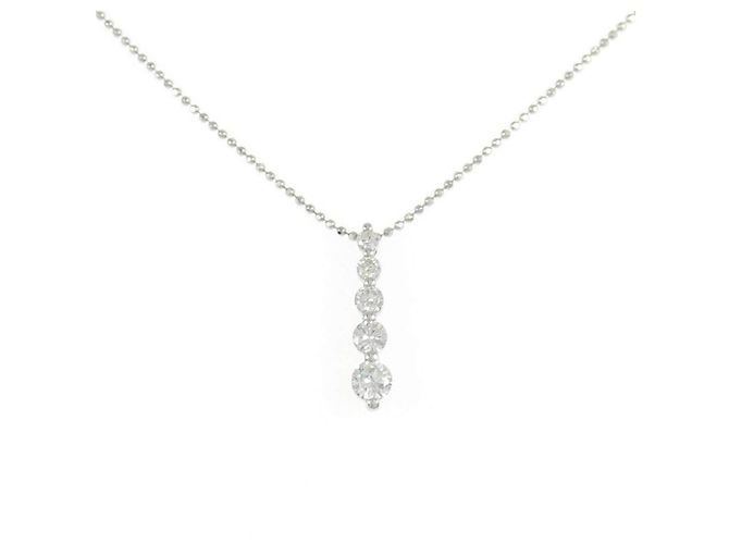Autre Marque Collar de diamantes Pt900 Pt850 Plata