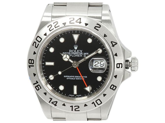 Reloj Rolex Explorer II de acero inoxidable Negro