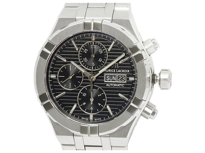 Autre Marque Reloj Maurice Lacroix AIKON de acero inoxidable Negro