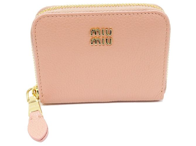 Miu Miu 5MM268 Grain Leather Coin Case Pink