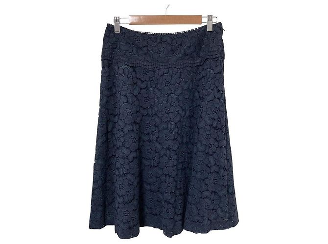 Autre Marque Saia de renda INGEBORG Azul Azul marinho
